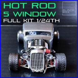 116 Scale 5 Window Coupe Hot Rod Full Model Kit-Unnasembled & Unpainted
