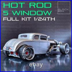116 Scale 5 Window Coupe Hot Rod Full Model Kit-Unnasembled & Unpainted