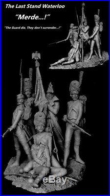 120mm resin kits Last Stand Imperial Old Guard Waterloo. 6 x figs by Carl Reid
