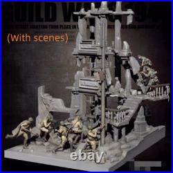 135 resin figure model kit Original Battle 1944 Soldier with Scene Unassembled