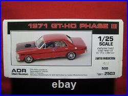 1971 Ford Falcon XY GTHO Phase III Aussie Made 1/25 Kit Rare Muscle Car GT-HO 3