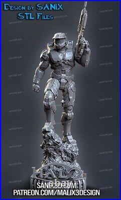 1/12th, 1/10,1/8th or 1/6th Scale Sanix Designs Master Chief Resin Figure Kit