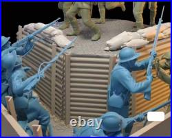 1/16 Scale German and French Soldiers13 Set WW I Resin Figures Kits Toys