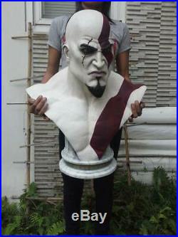 1/1 Life Size Kratos God of War Game Chest Bust Unpainted Hobby Resin Model Kit