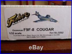 1/32 Paul Fisher Model US Navy F9F-8 Cougarr jet fighter resin kit 3202 NIB