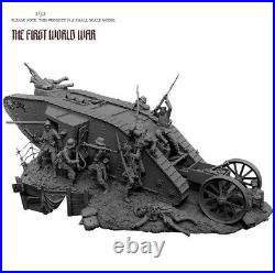 1/32 World War Soldiers Tank Platform Resin Figure Model Kit Unassembled New Toy