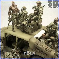 1/35 8pcs/lot Resin Figure Model Kit Modern US Soldiers Army (no car) Unpainted