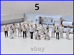 1/43 F1 Pit Crew Figures Set Resin Hand Painted 15pcs Formula Racing Diorama