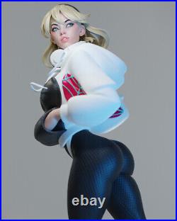 1/4 47cm Spider Gwen 3D print figure Model Kit Unpainted Unassembled GK