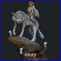1/4 Princess Mononoke Painted 3D Printed 12K Figure Statue Resin Model Kit