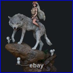 1/4 Princess Mononoke Painted 3D Printed 12K Figure Statue Resin Model Kit