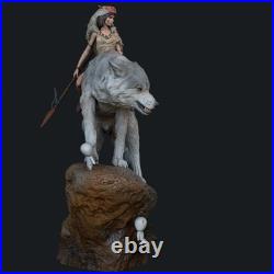 1/4 Princess Mononoke Painted 3D Printed 12K Figure Statue Resin Model Kit