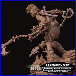 1/6 29CM female warrior battle Resin 3d Print Model kit Unpainted statue Figure