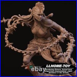 1/6 29CM female warrior battle Resin 3d Print Model kit Unpainted statue Figure