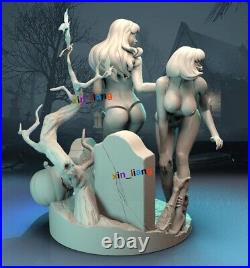 1/6 33CM Nude Daphne & Velma 3D Print Figure Model Kit Unpainted Unassembled GK