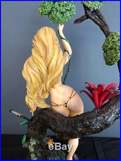1/6 Piranha Model Resin Kit Girl in Jungle In Tree with Animal Skin Bikini