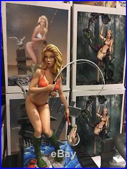 1/6 Piranha Model Resin Kit No Fishing Girl in Bikini Fishing at Beach on Rock