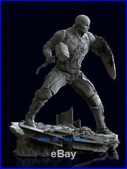 1/6 Scale Captain America Statue Resin Model Kits Unpainted 3D Printing 4 Heads