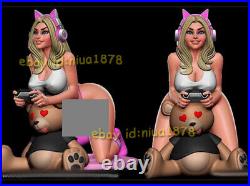 1/8 1/6 Gamer Girl 3D Print GK Figure Model Kit Unpainted Unassembled Garage Kit