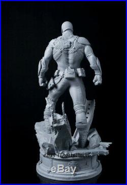 1/8 Captain America Unpainted Resin Kits Model GK Statue 3D Print 25cm 1/8 scale