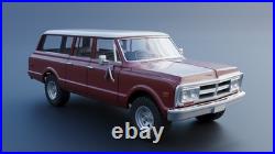 3D Printed 72 GMC Suburban model kit
