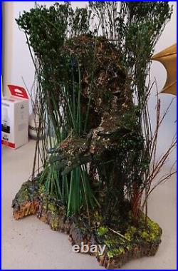 3D Resin Man-Thing Rare OOAK Figure Diorama Professionally Painted Cork Base