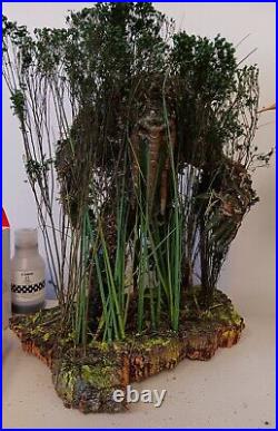 3D Resin Man-Thing Rare OOAK Figure Diorama Professionally Painted Cork Base