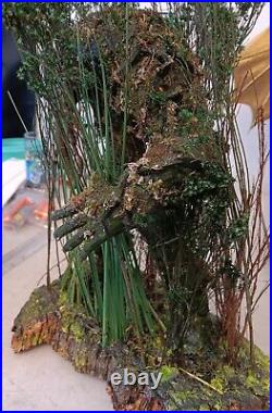 3D Resin Man-Thing Rare OOAK Figure Diorama Professionally Painted Cork Base