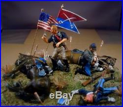 54mm Resin 7th Cavalry G. A. Custer Vignette Diorama Little Big Horn Painted
