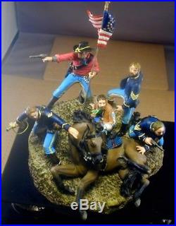 75mm 7th Cavalry Myles Keogh Comanche Vignette Little Big Horn Custer Painted
