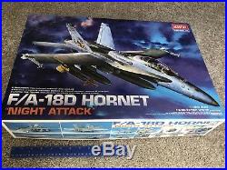 Academy 1/32 F/A-18D Hornet Night Attack USMC Navy F-18 model with RESIN & DECALS
