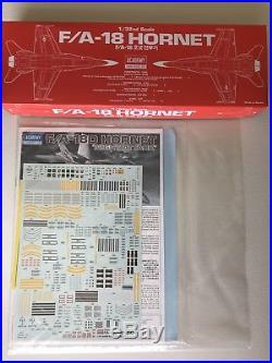 Academy 1/32 F/A-18D Hornet Night Attack USMC Navy F-18 model with RESIN & DECALS