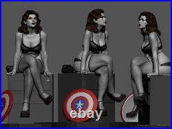 Agent Carter Waiting 2 Sizes 3D Printed Resin Model Kit Unpainted Unassembled GK