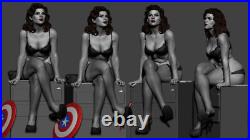 Agent Carter Waiting 2 Sizes 3D Printed Resin Model Kit Unpainted Unassembled GK