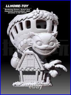 Anime Cat bus lovely Stand on the roof Resin 3D Print GK Kit Figure Unpainted