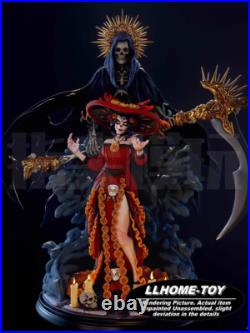 Anime Death bone countess Take the sickle Resin 3D Print GK Kit Figure Unpainted