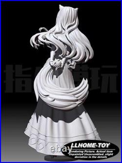 Anime Holo lovely Wolf Girl Resin 3D Print GK Kit Figure DIY Model Unpainted