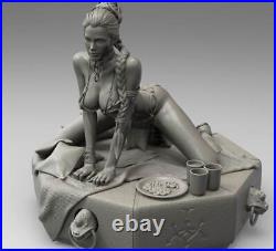Anime Leia Organa Princess Unpainted GK Model 3D Printed Figures Resin Kit 21cmH