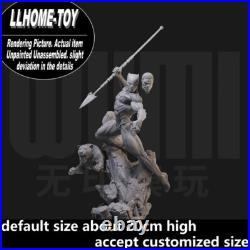 Anime Superhero Black Panther Battle Resin 3D Print GK Figure DIY Model