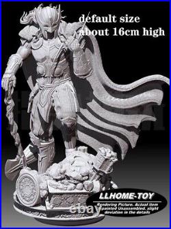 Anime movie God of Thunder Thor cloak fight Resin 3D Print GK Kit Figure DIY
