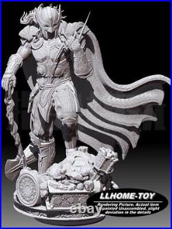 Anime movie God of Thunder Thor cloak fight Resin 3D Print GK Kit Figure DIY
