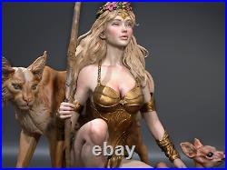 Artemis Diarama (300mm)/Goddess of The Hunt/3D Printed/Unpainted/GK/CA3DArt