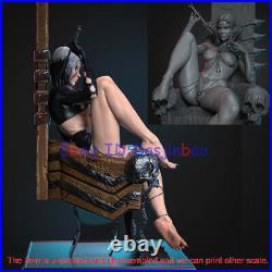 Beauty Woman On Throne 1/6 Figure 3D Print Model Kit Unpainted Unassembled 33cm