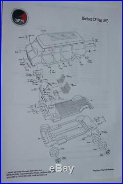 Bedford Cf, Dtv, Rally Support Van, White Metal & Resin Kit, 1/43 Scale