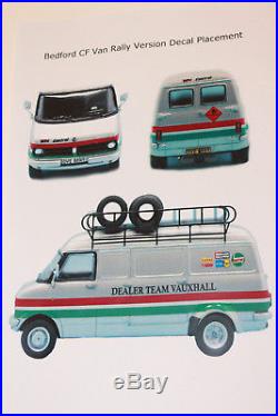 Bedford Cf, Dtv, Rally Support Van, White Metal & Resin Kit, 1/43 Scale