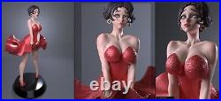 Betty Boop Red Woman 12K Resin Figure -20 cm Painted Or UNpainted