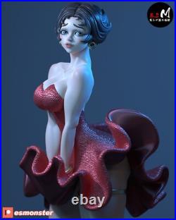 Betty Boop Red Woman 12K Resin Figure -20 cm Painted Or UNpainted