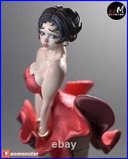 Betty Boop Red Woman 12K Resin Figure -20 cm Painted Or UNpainted
