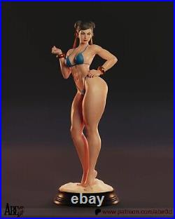 Bikini Chun Li Street Fighter 3d Resin Model Kit 90mm- 1/4 Scales