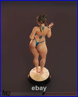 Bikini Chun Li Street Fighter 3d Resin Model Kit 90mm- 1/4 Scales